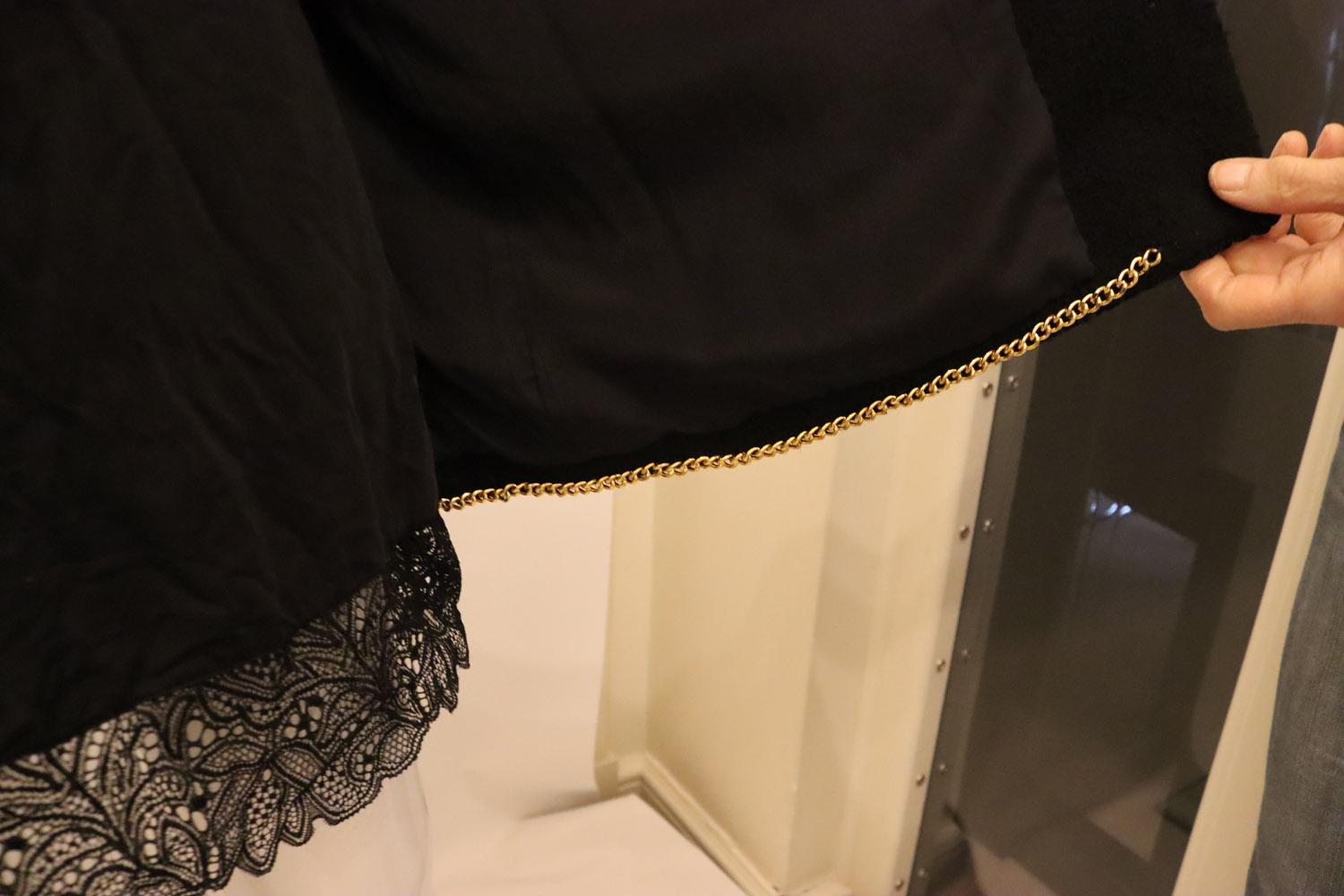 Black Wool Chanel Style Jacket by Sartoria Verzola Milan For Sale 4