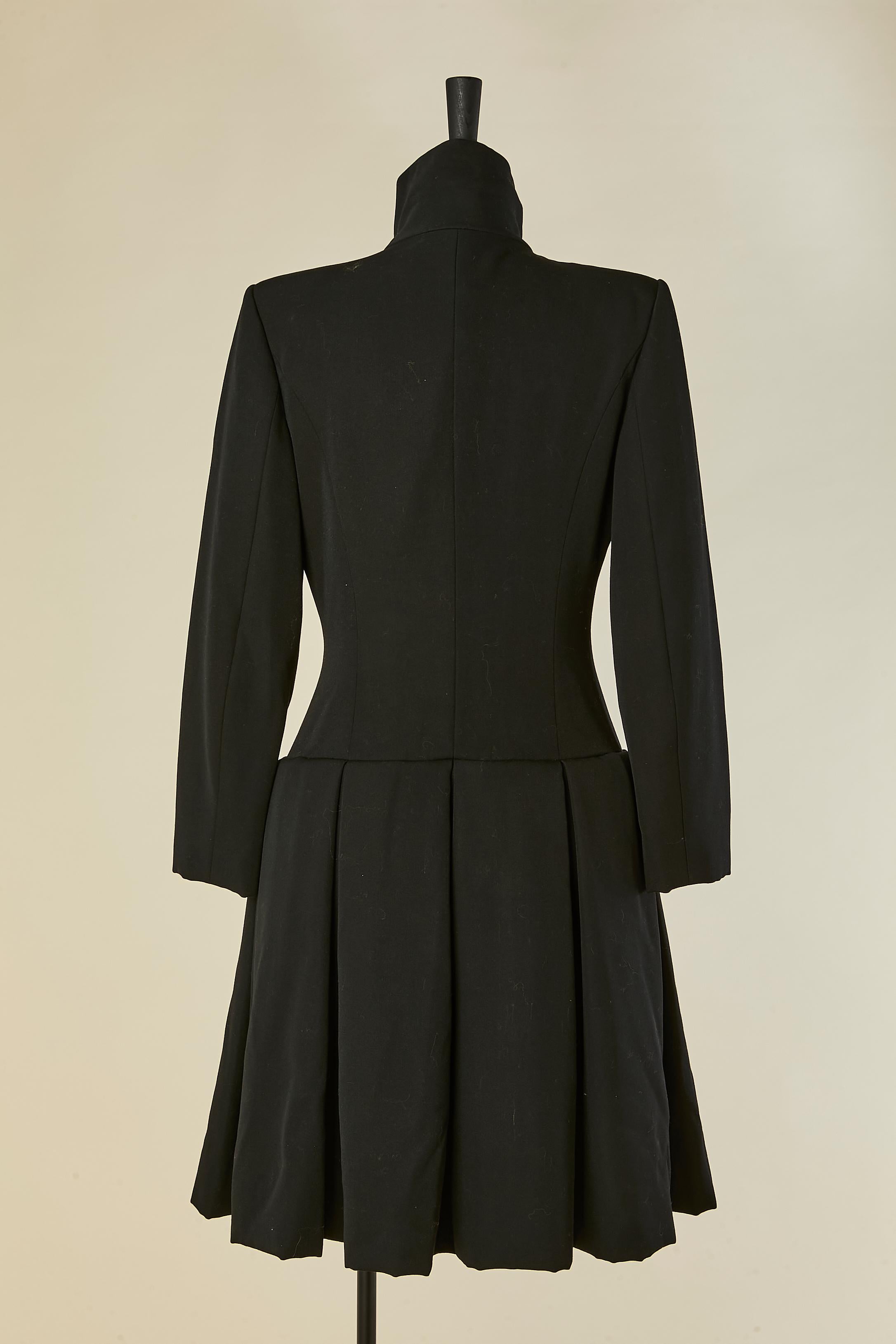 Cappotto in lana nera con  gioielli con bottoni CHRISTIAN Lacroix in vendita 2