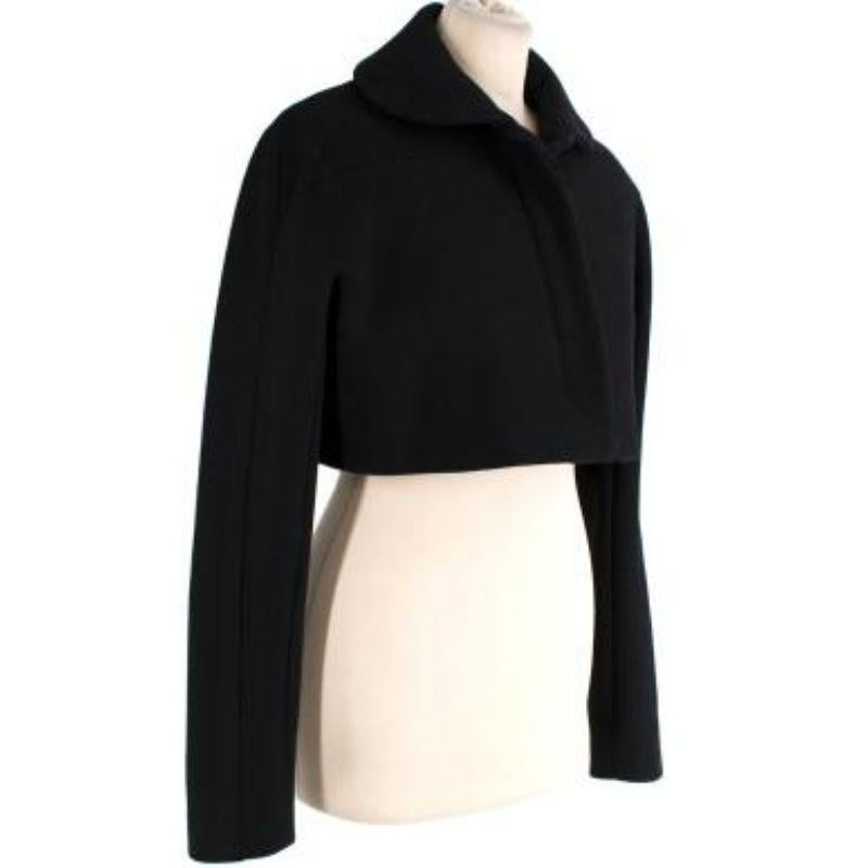 black wool cropped jacket at 1stDibs