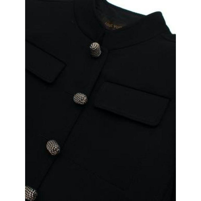 Black wool cropped jacket For Sale at 1stDibs
