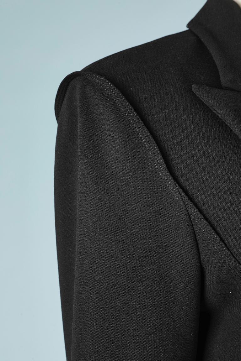 Black wool double - breasted jacket Jean-Paul Gaultier Femme  1