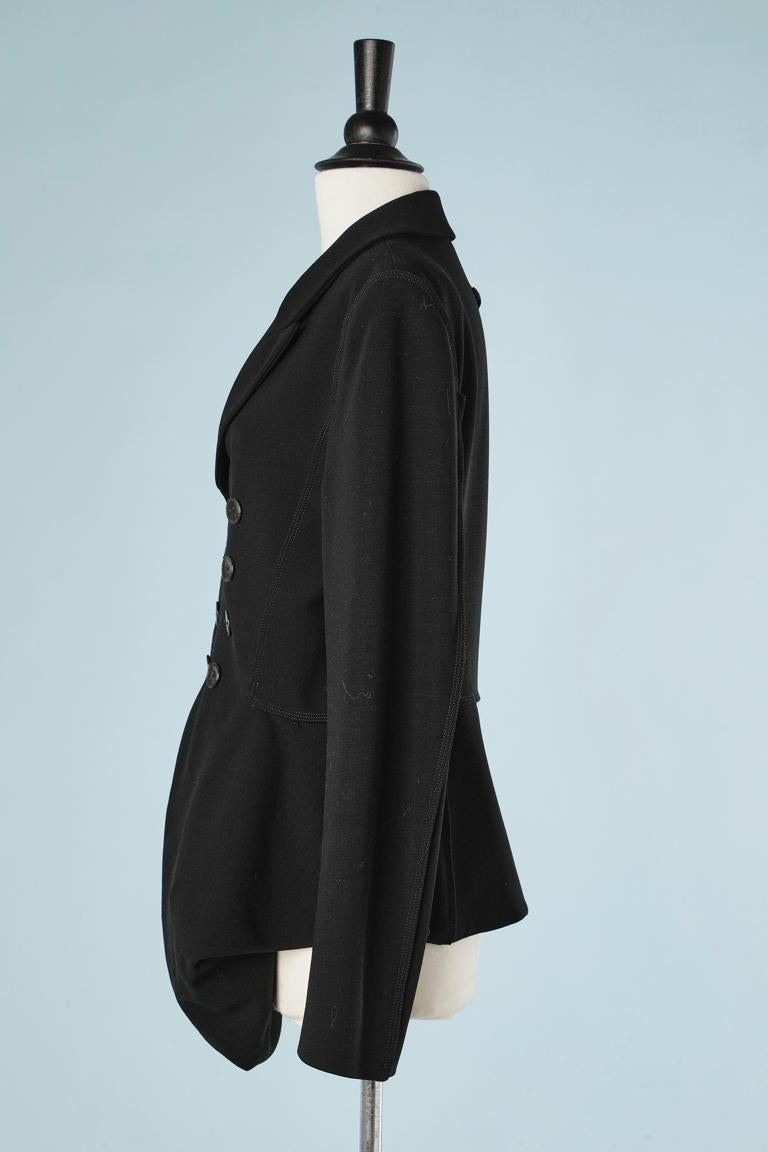 Black wool double - breasted jacket Jean-Paul Gaultier Femme  3