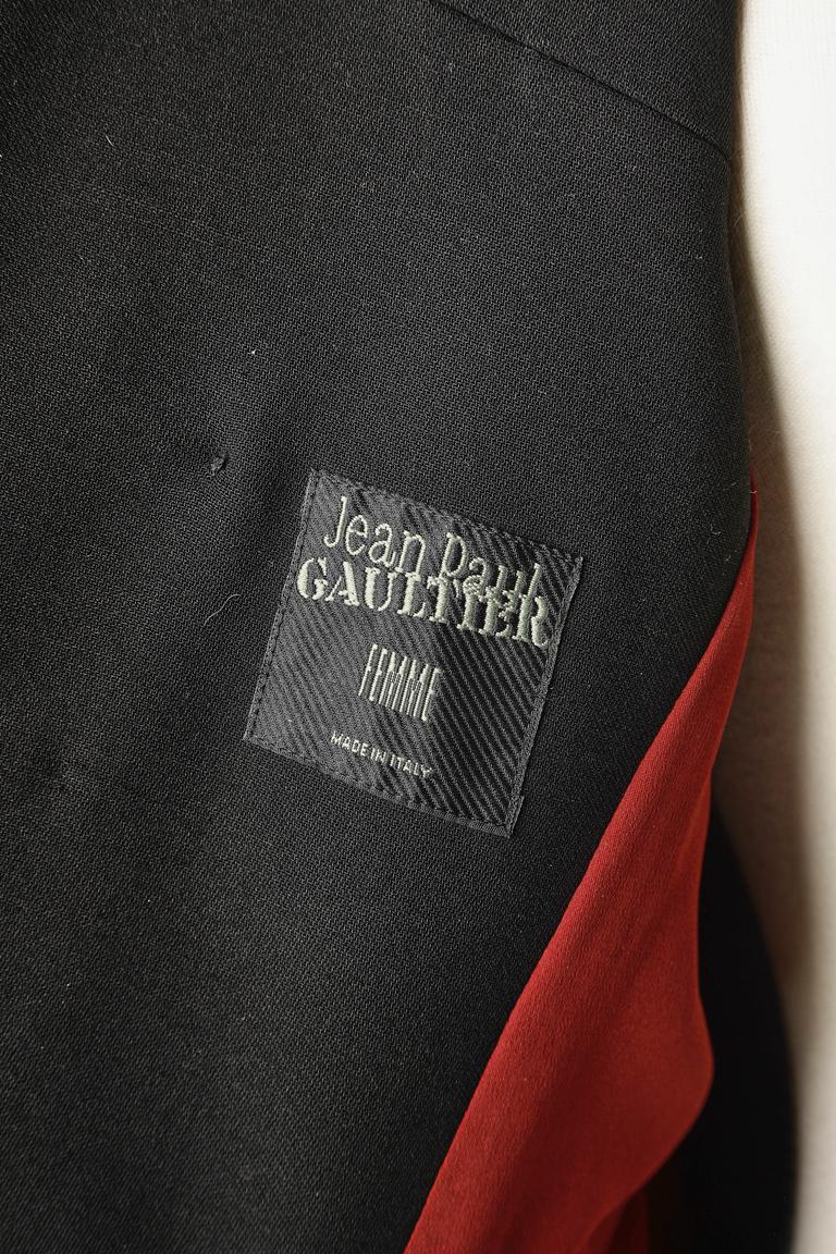 Black wool double - breasted jacket Jean-Paul Gaultier Femme  5