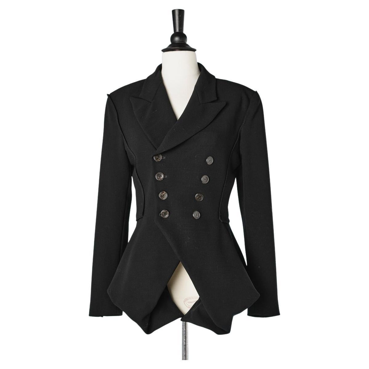 Black wool double - breasted jacket Jean-Paul Gaultier Femme 