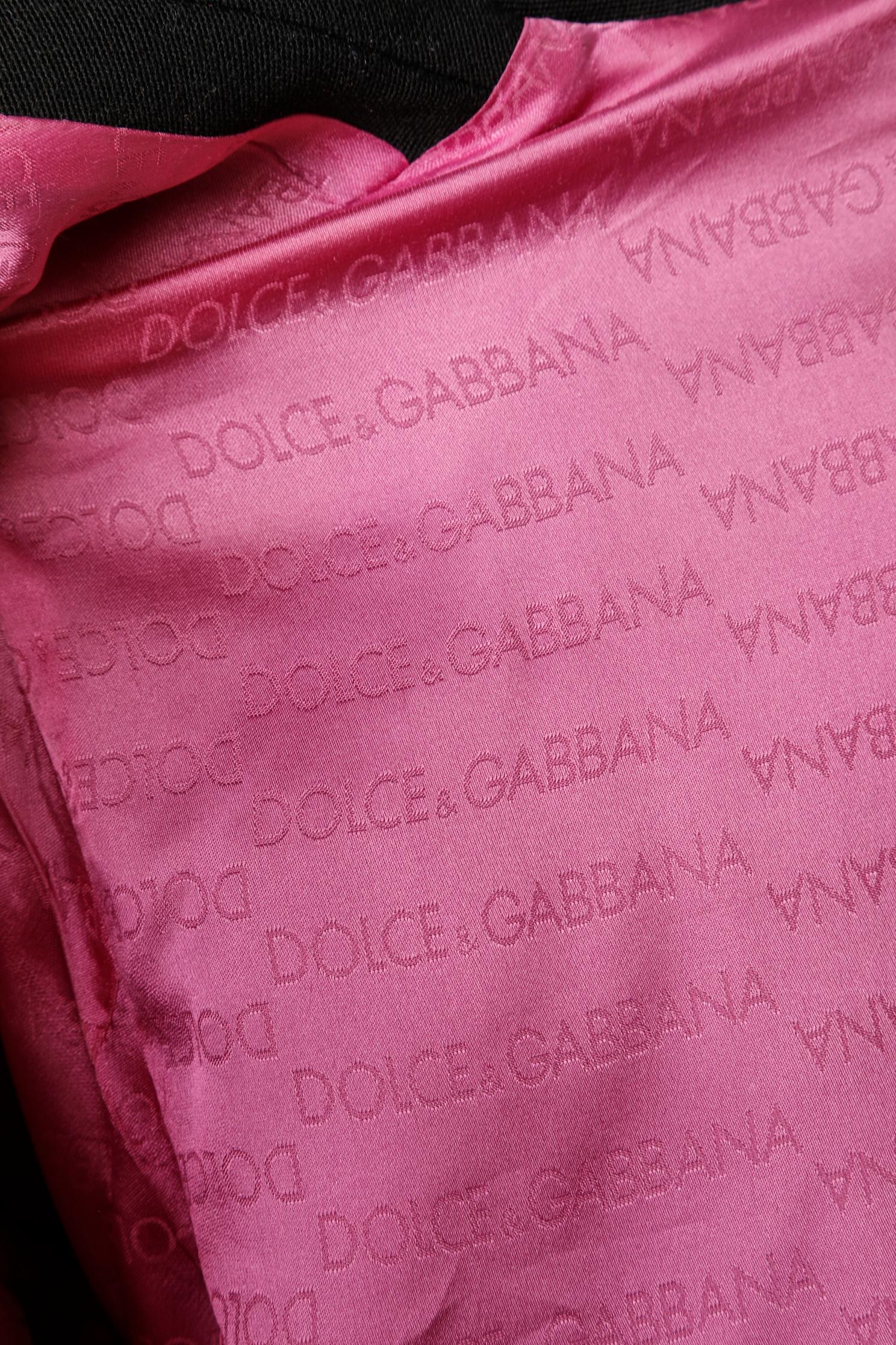 Dolce & Gabbana - Veste courte à double boutonnage en laine noire  en vente 1