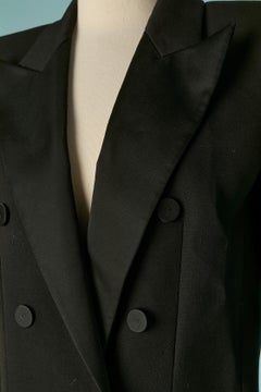 Black wool double-breasted Tuxedo