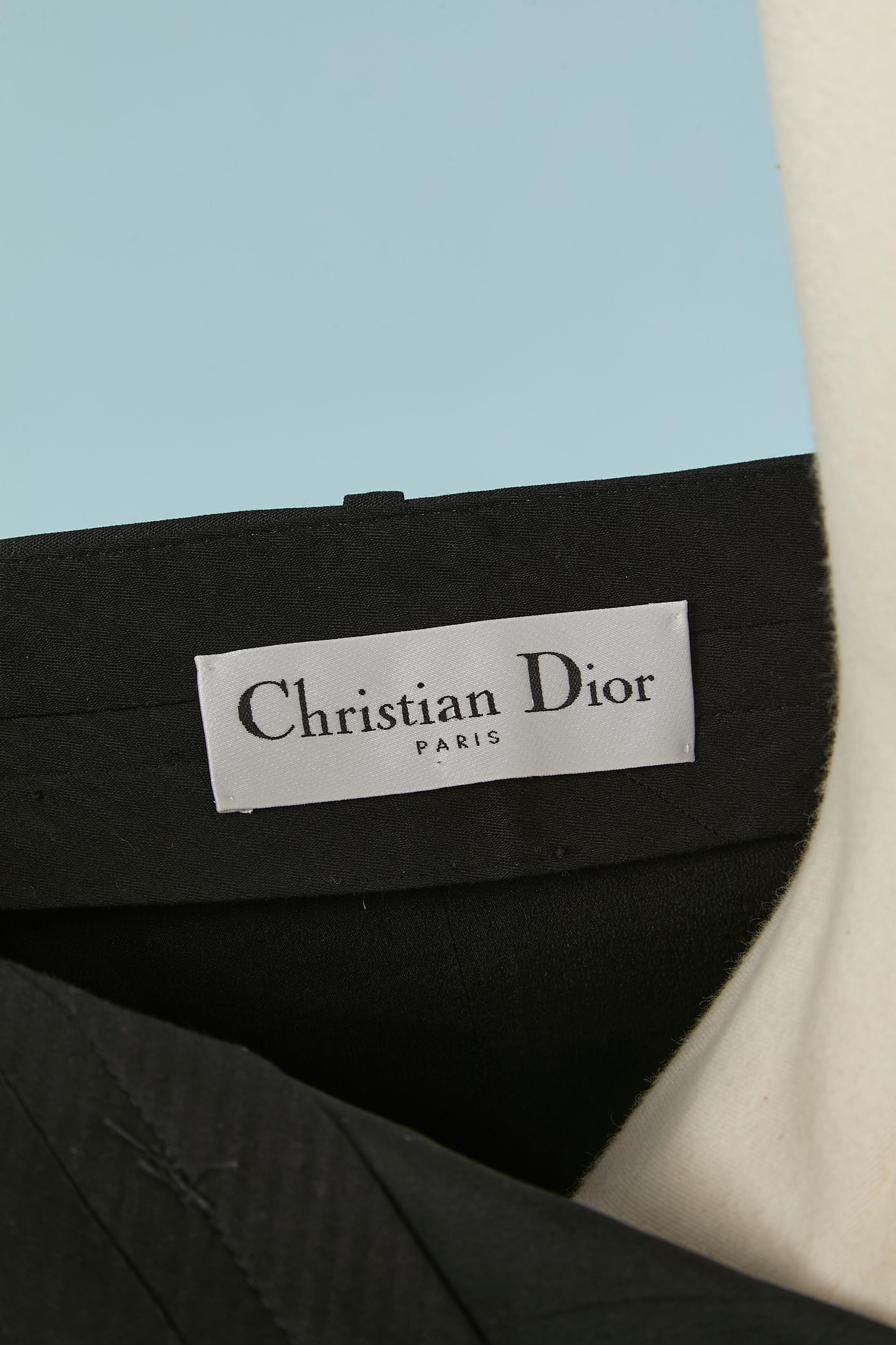 Gonna svasata in lana nera con motivo Torre Eiffel CHRISTIAN DIOR in vendita 1