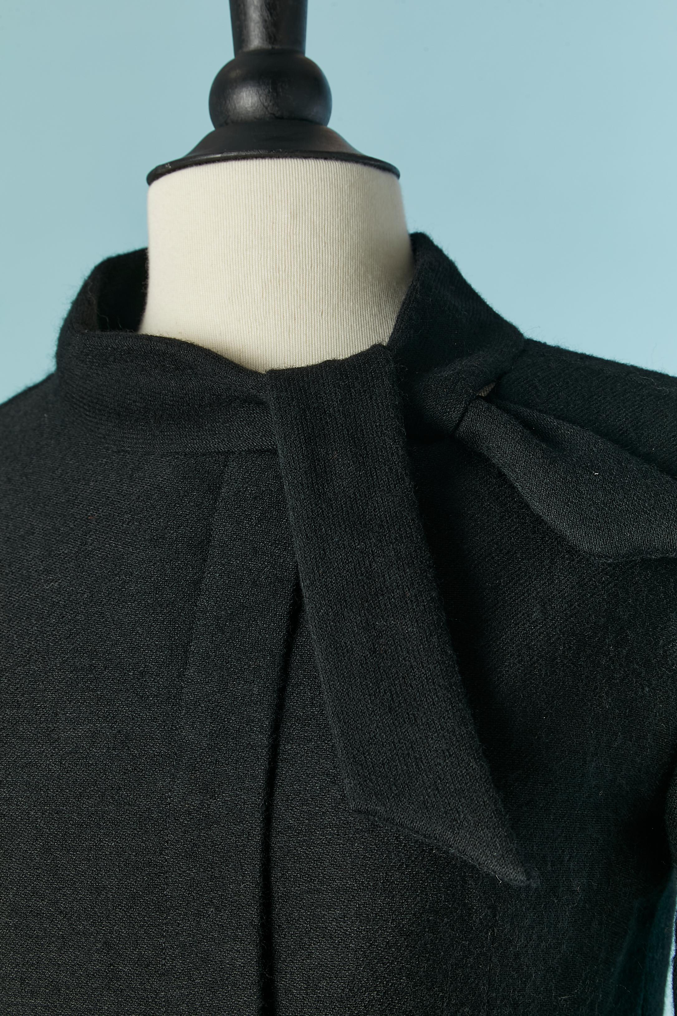 Chaqueta de lana negra con pajarita PIERRE CARDIN 