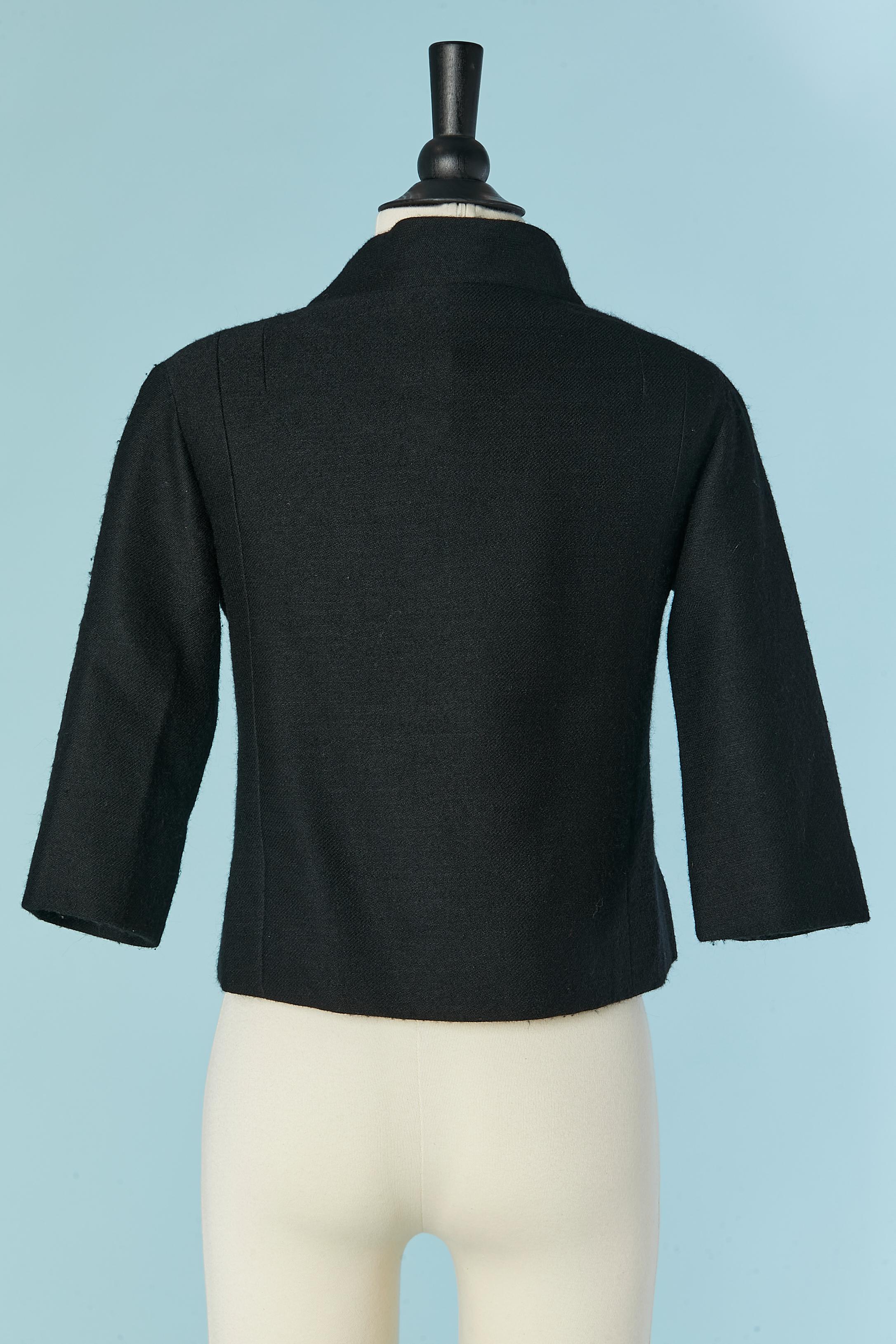 De las mujeres Chaqueta de lana negra con pajarita PIERRE CARDIN 