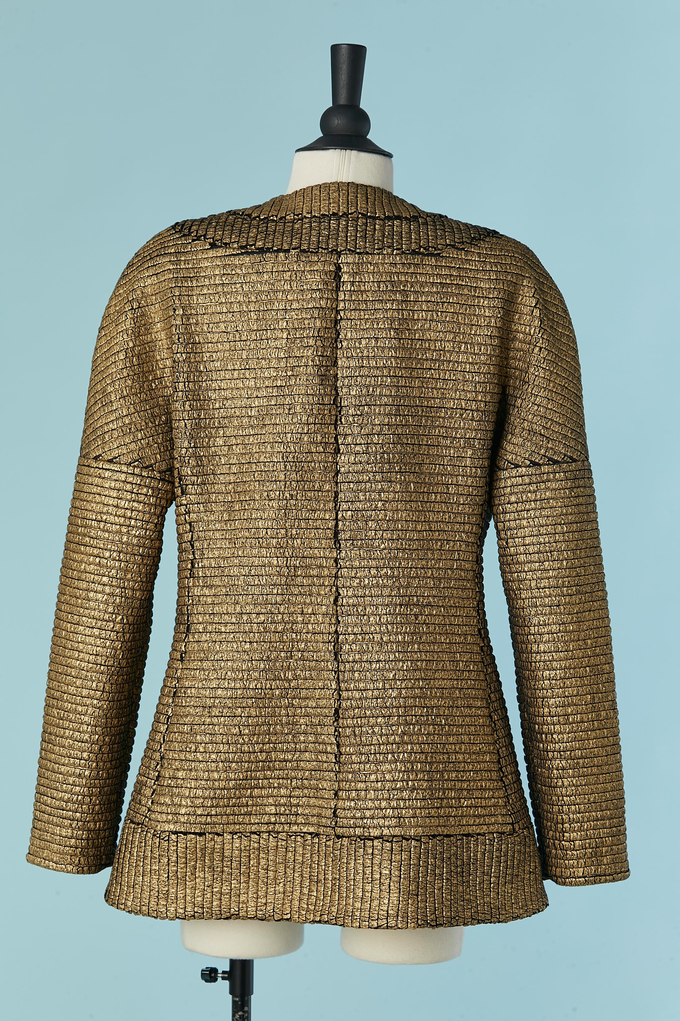 Black wool jacket with gold coated and beetle button CHANEL Pre-fall 2019 New 4