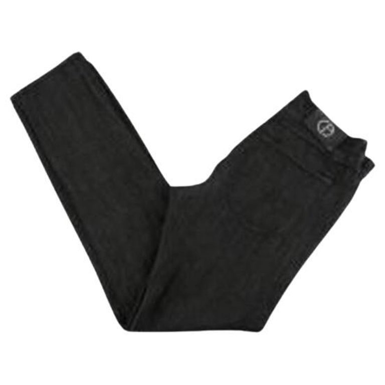 Giorgio Armani black wool jeans For Sale at 1stDibs