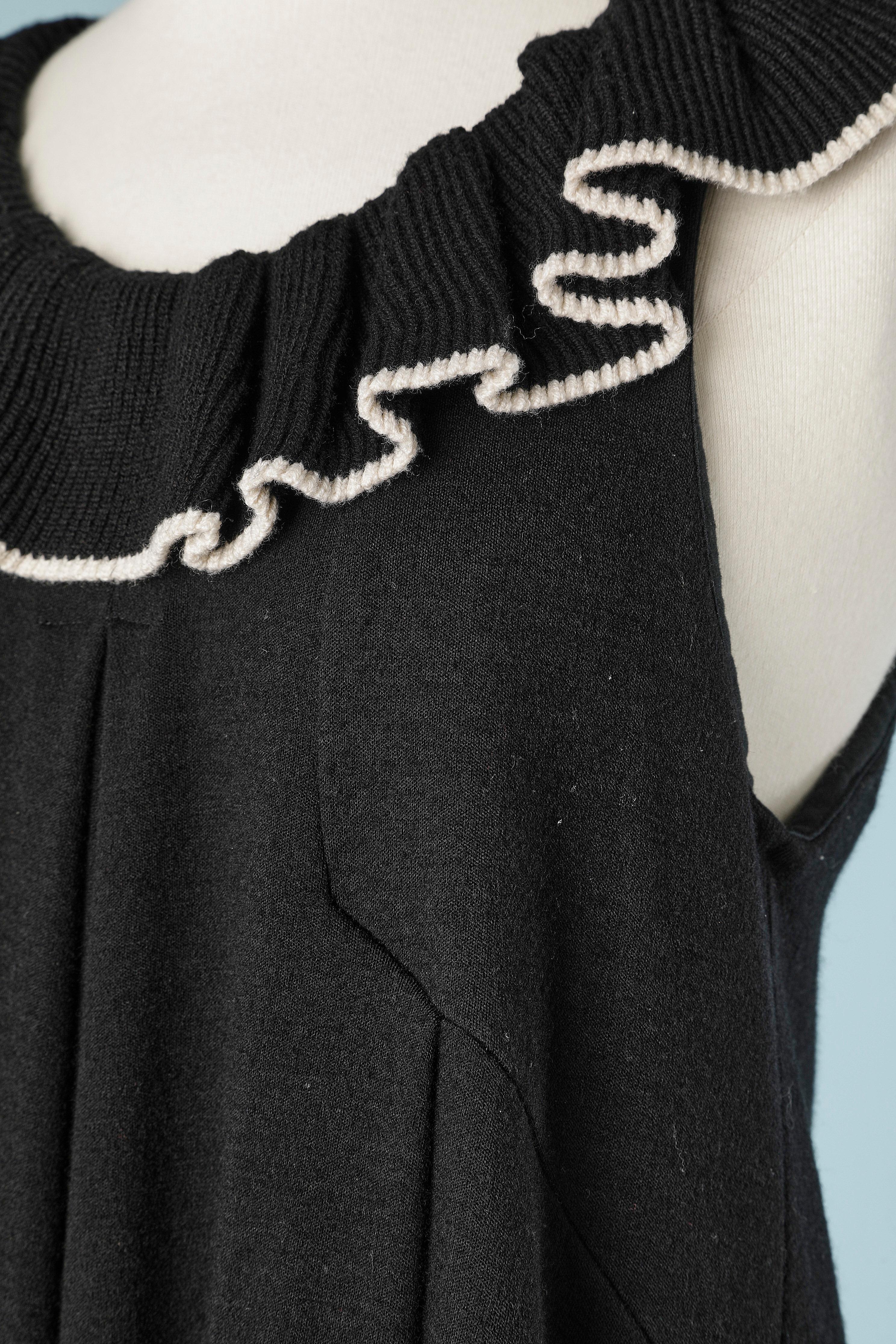 Nero Abito Babydoll senza maniche in jersey di lana nero Sonia by Sonia Rykiel in vendita