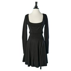 Robe en maille de laine noire Alaia 