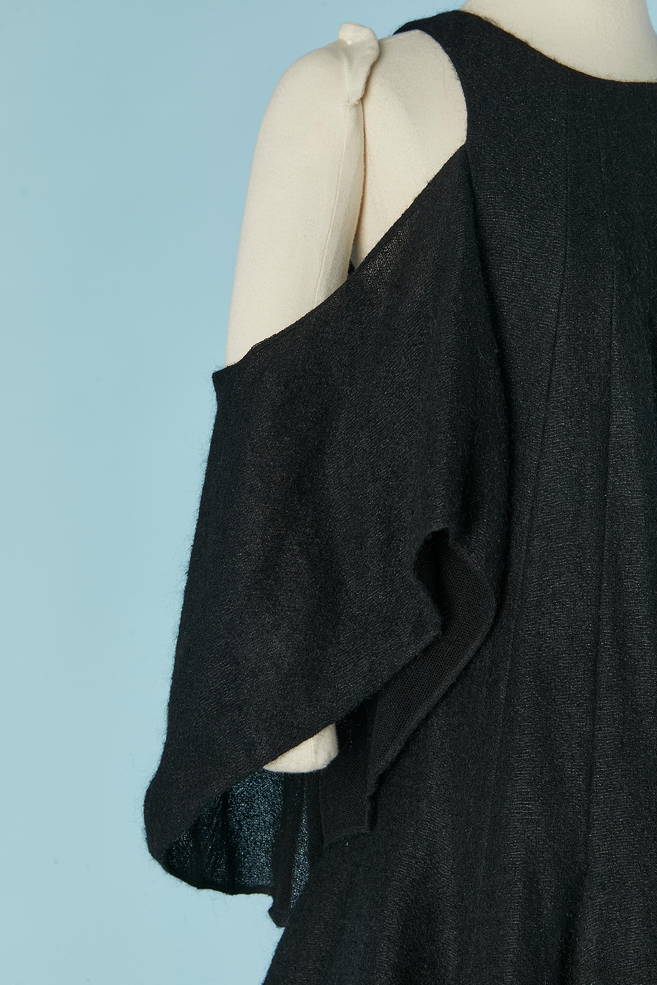 Nero Abito in maglia di lana nera SONIA RYKIEL Nuovo con etichetta in vendita