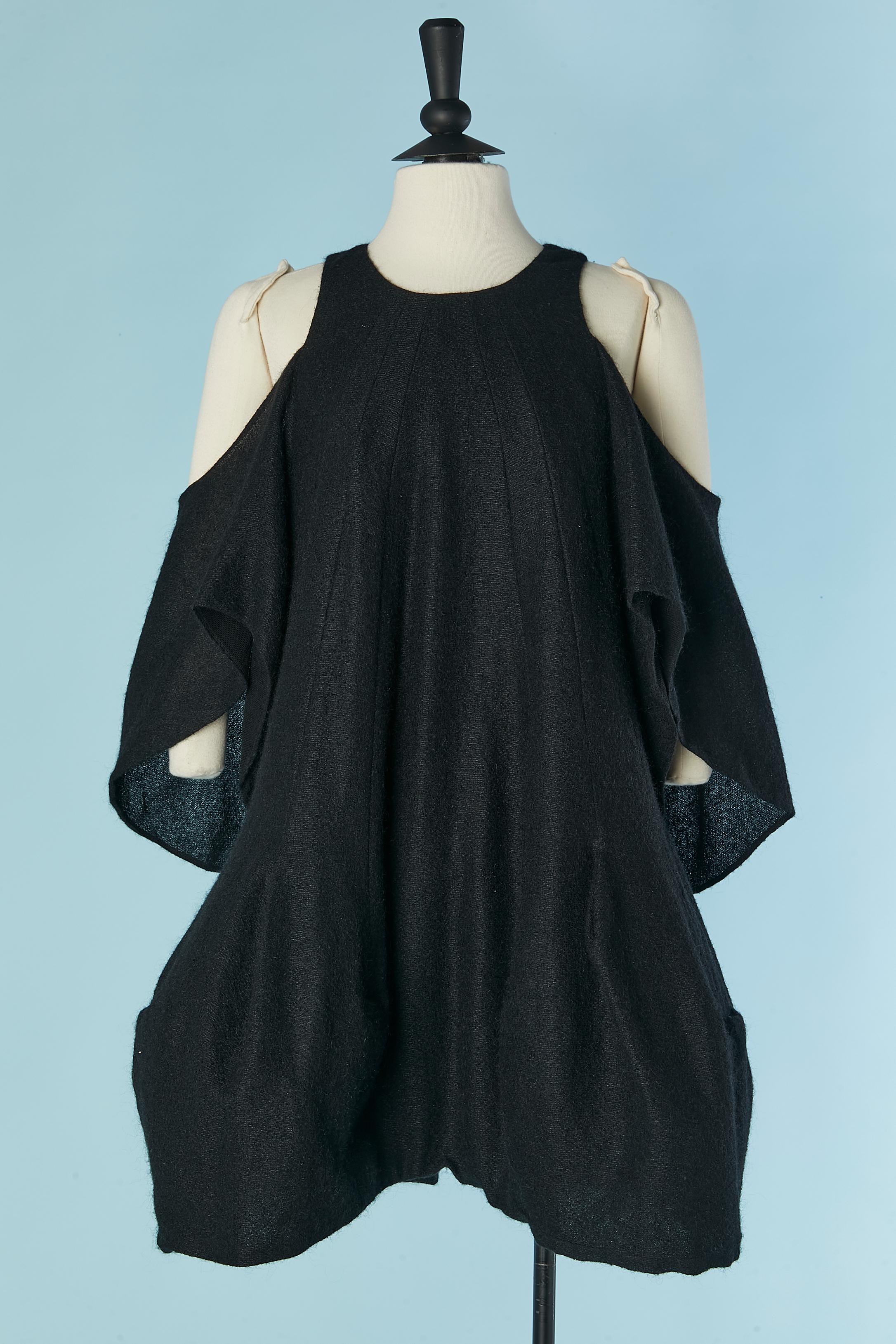 Donna Abito in maglia di lana nera SONIA RYKIEL Nuovo con etichetta in vendita