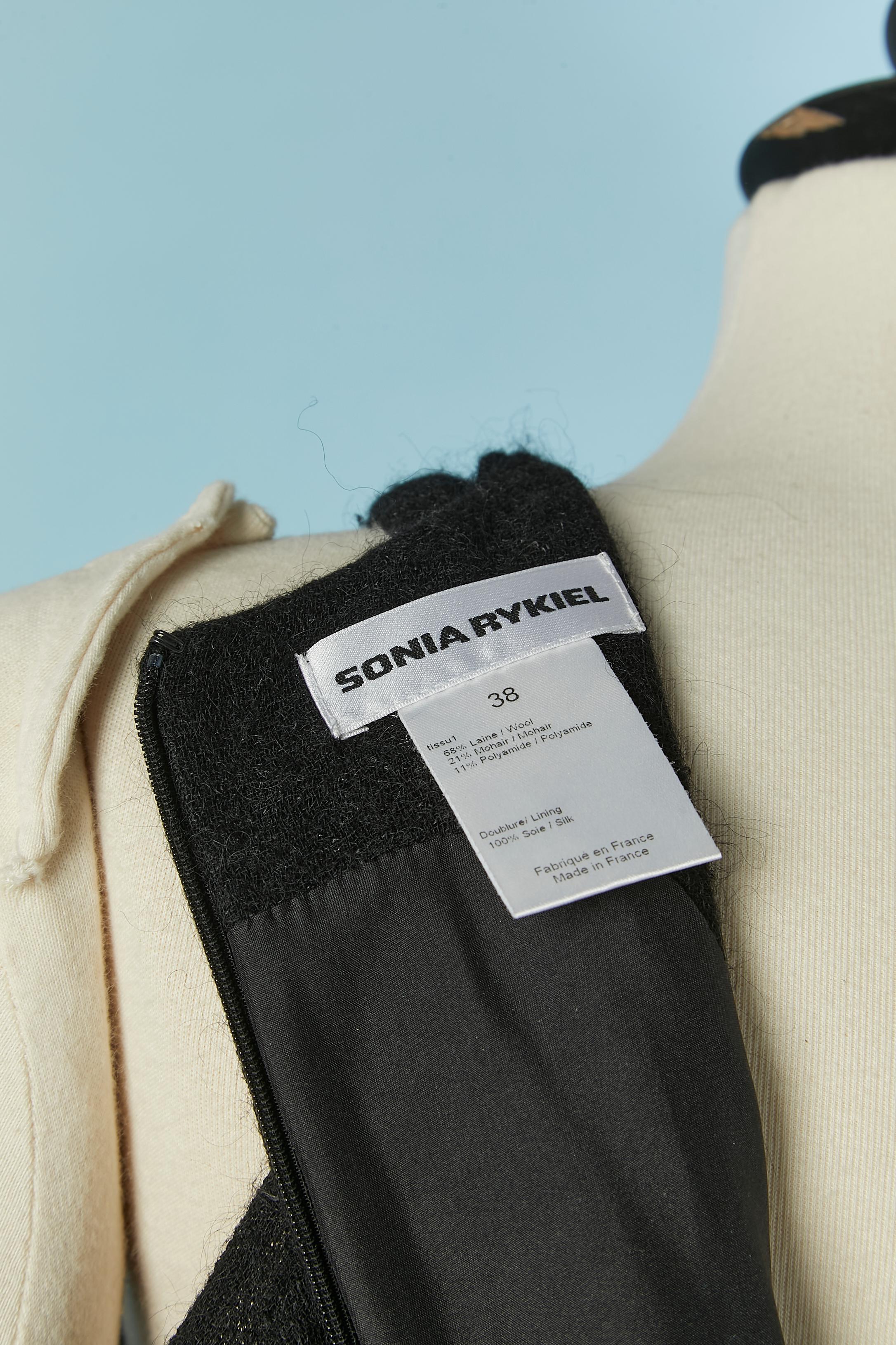 Abito in maglia di lana nera SONIA RYKIEL Nuovo con etichetta in vendita 3