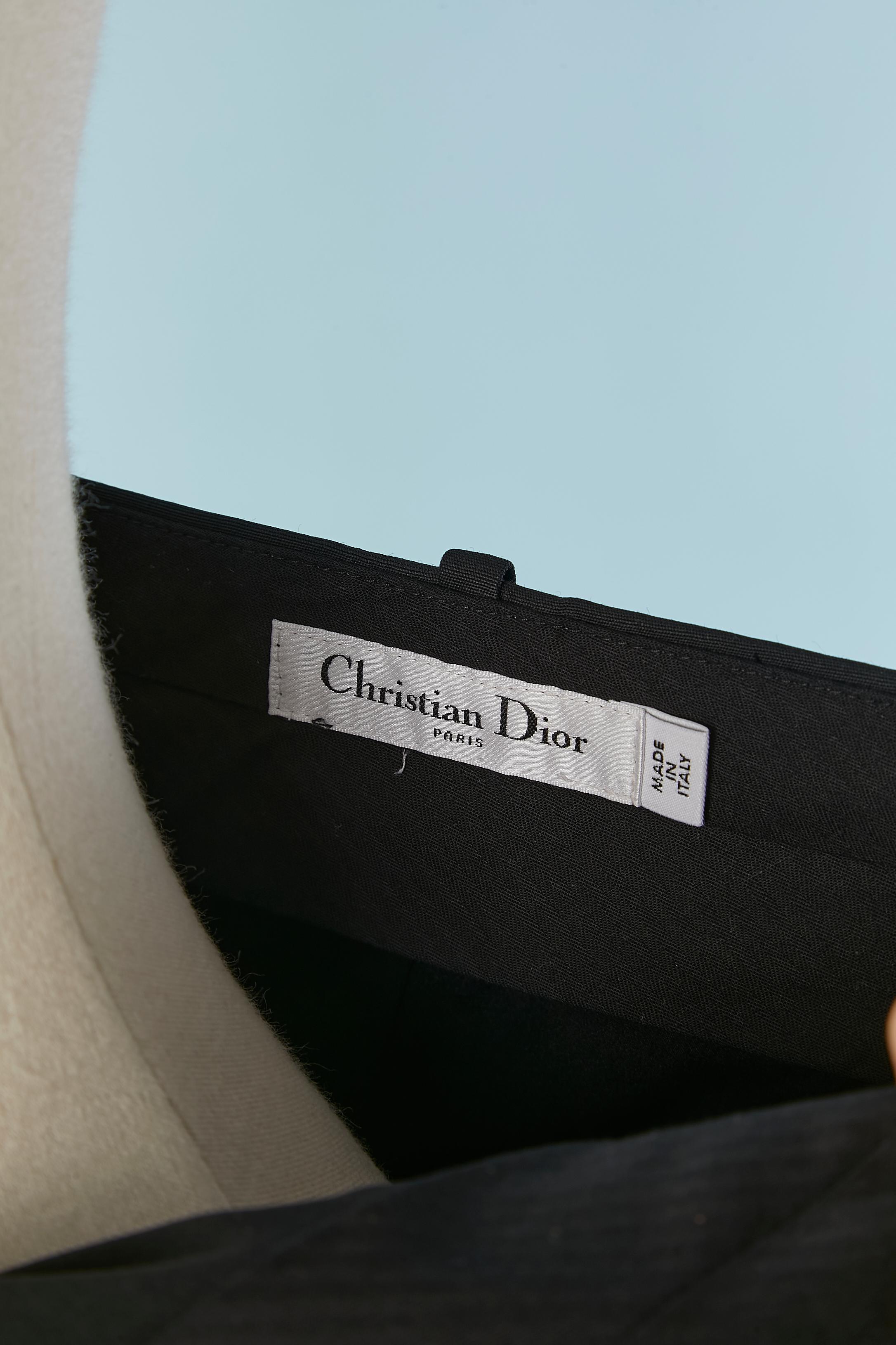 De las mujeres Falda esmoquin larga de lana negra CHRISTIAN DIOR en venta