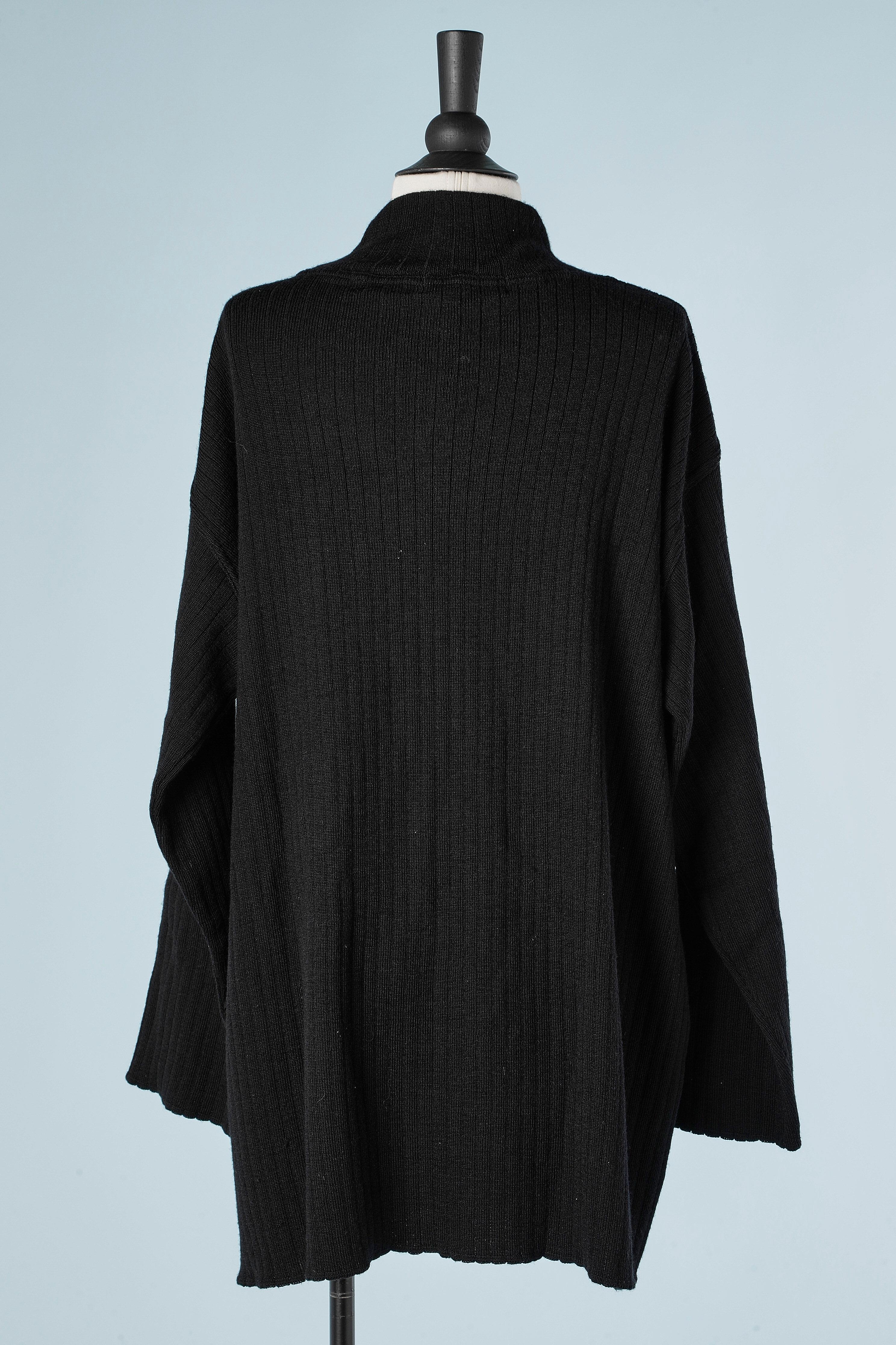Pull oversize en laine noire JOSEPH TRICOT Unisexe en vente