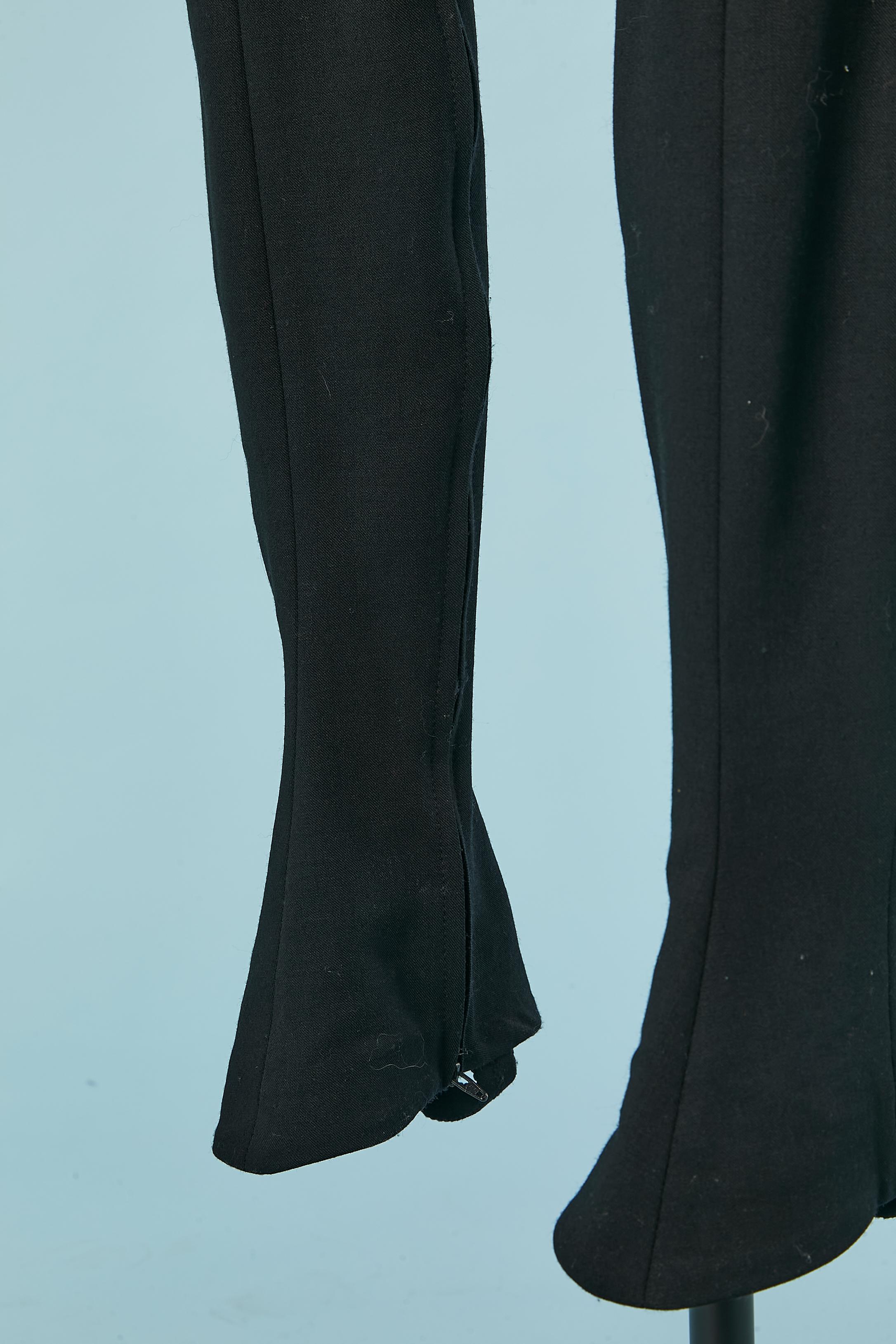 Women's Black wool patered trouser Alexander McQueen For Sale