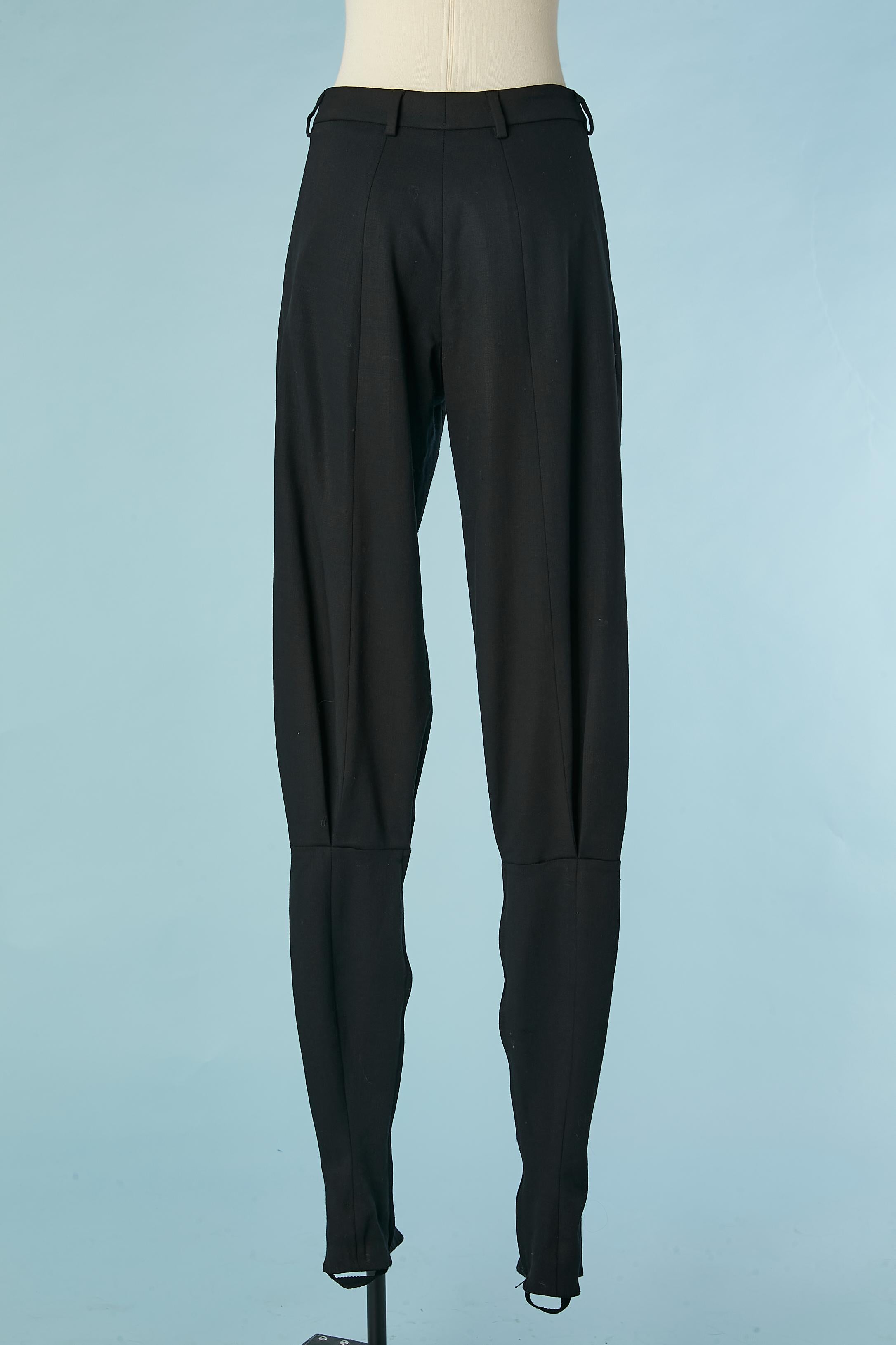 Black wool patered trouser Alexander McQueen For Sale 2