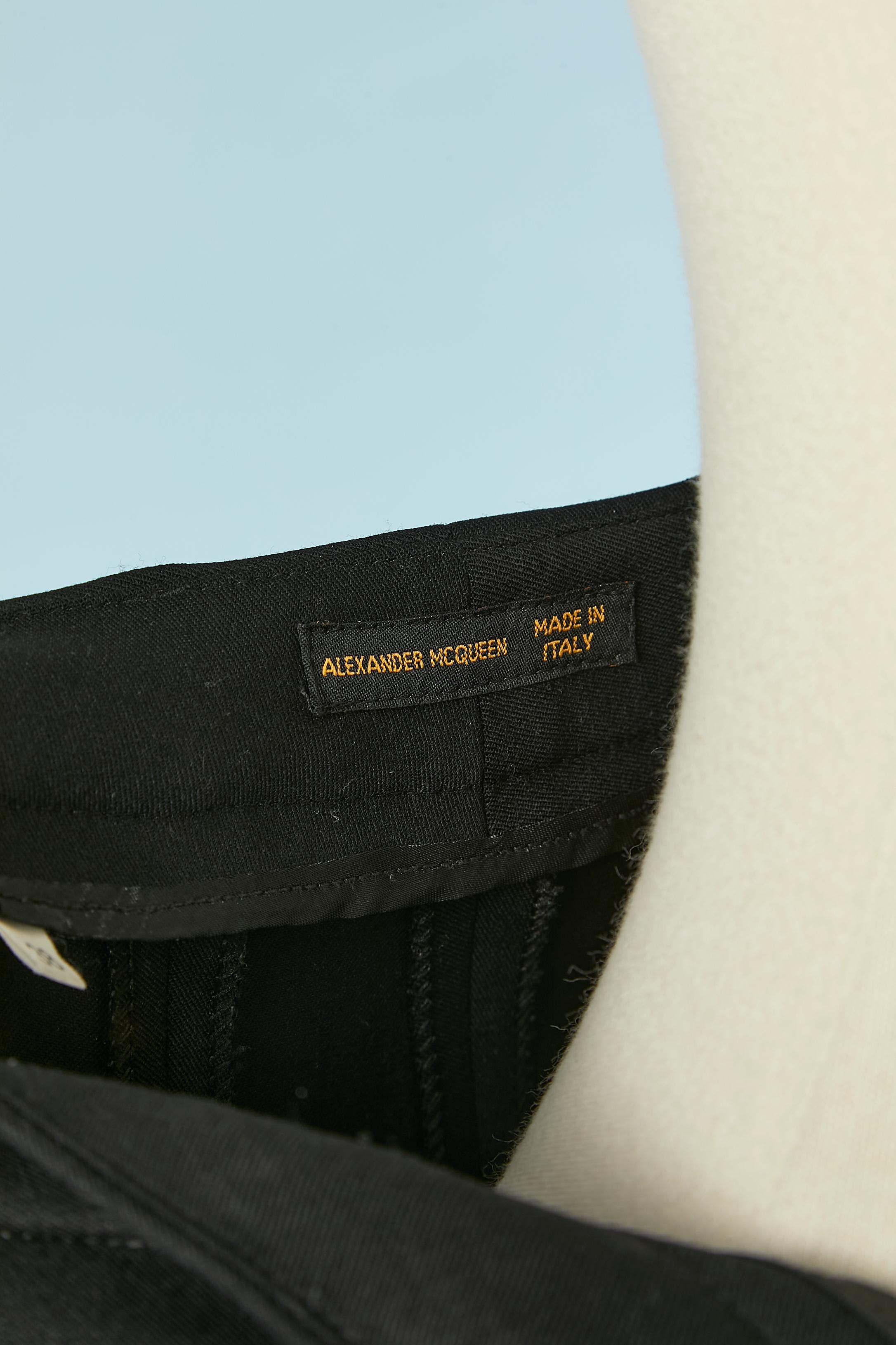 Black wool patered trouser Alexander McQueen For Sale 3