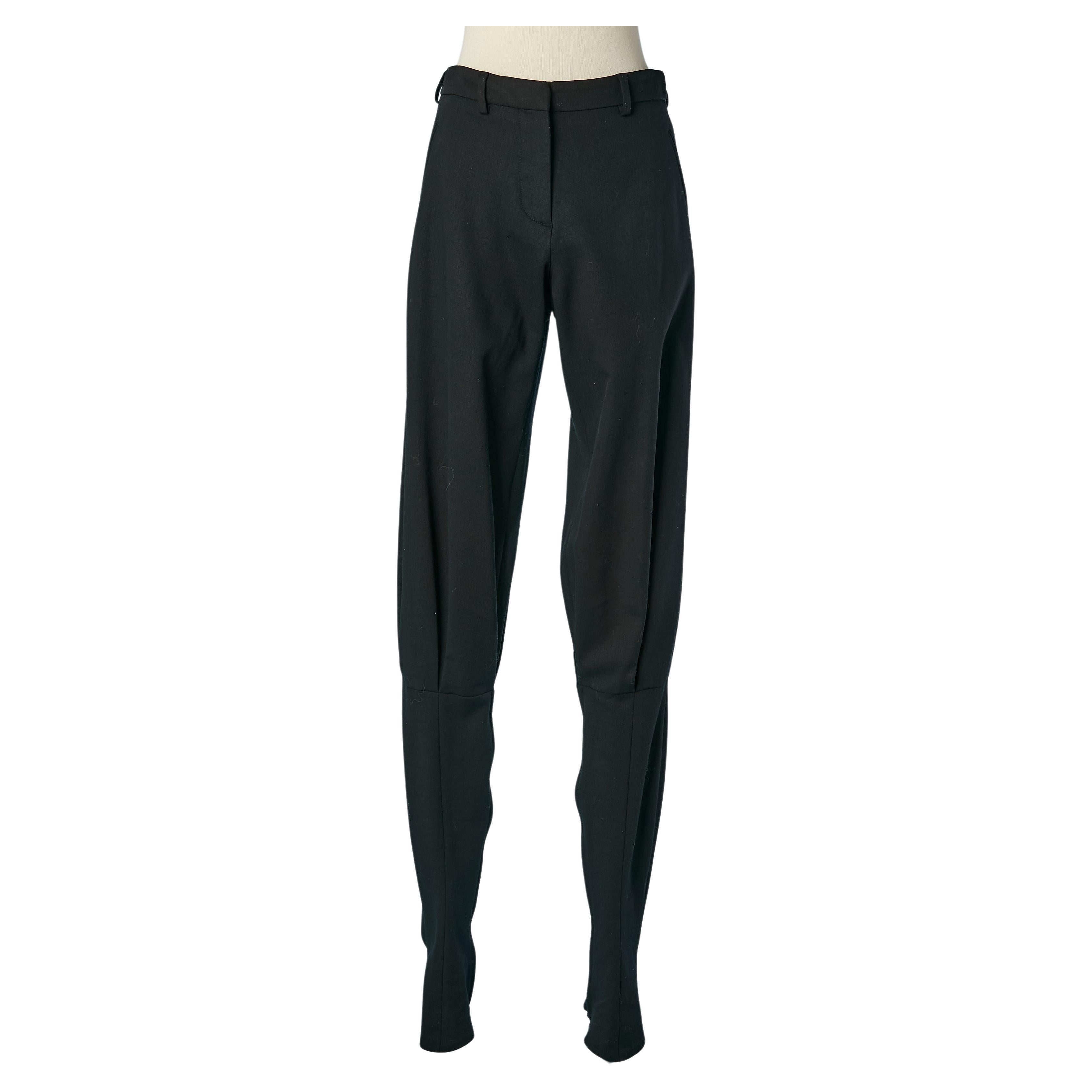 Black wool patered trouser Alexander McQueen For Sale