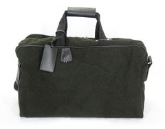 Black wool Prada boston bag with silver-tone hardware, dual flat handles