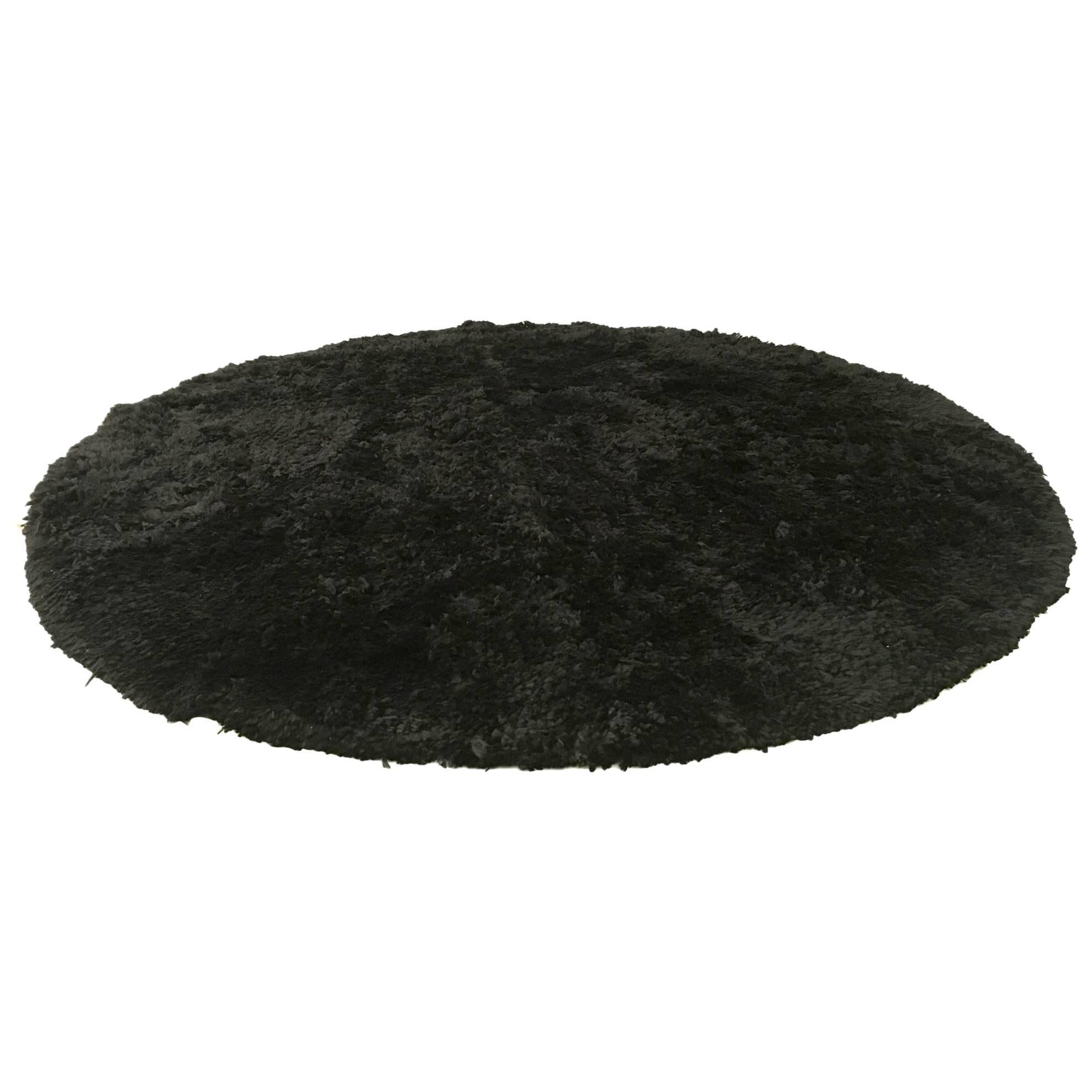 Black Wool Shag Carpet by Missoni, Italy, 1990s