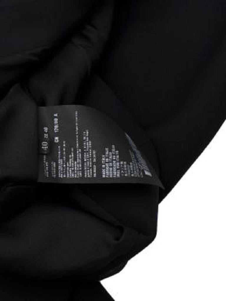 Black Wool-Silk Crepe Embellished Collar Shirt Dress For Sale 6