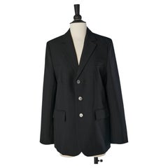 Giacca monopetto in lana nera CHRISTIAN DIOR
