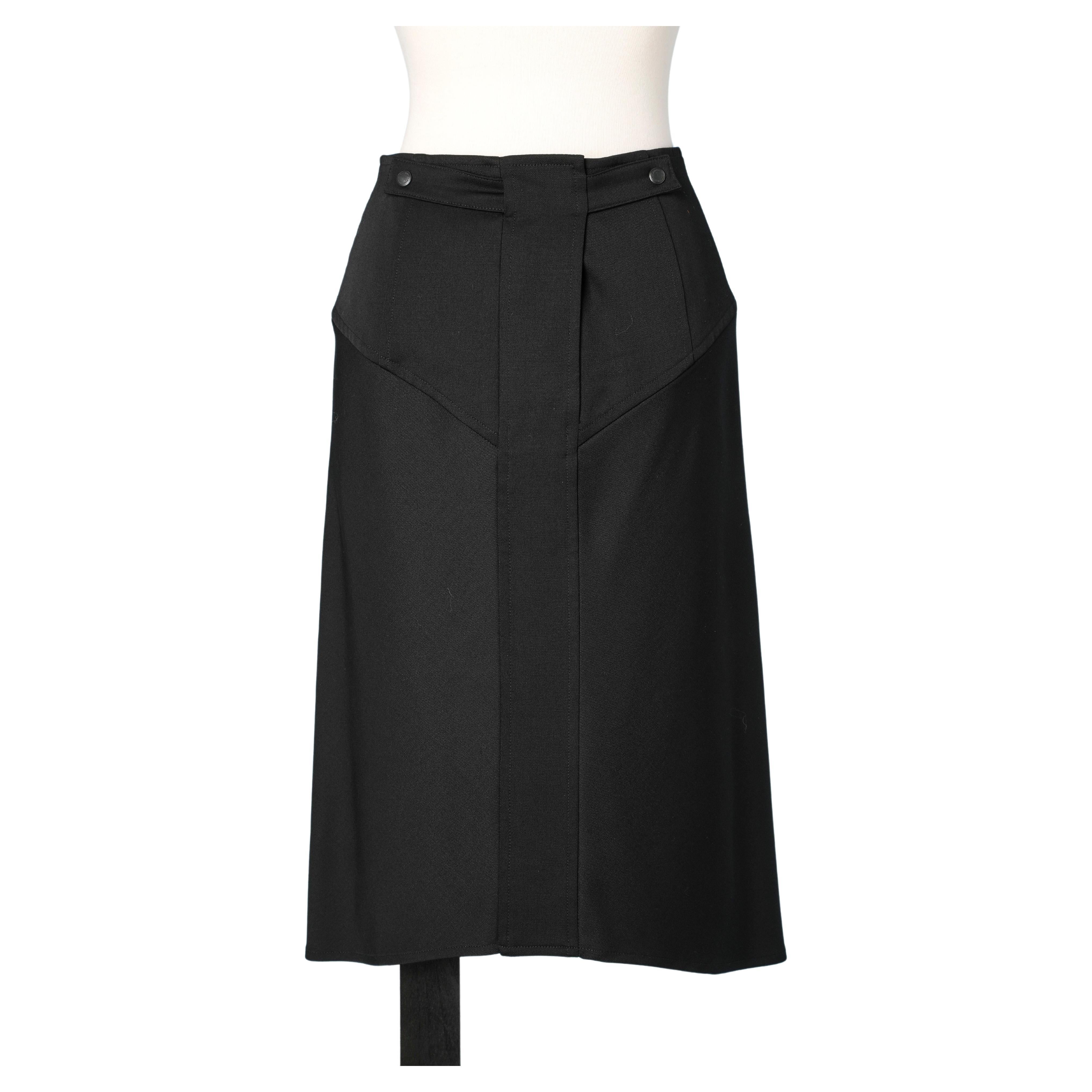 Black wool skirt Yves Saint Laurent Rive Gauche  For Sale