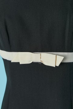 Robe de cocktail sans manches en laine noire avec nœud SUITE by CHANTAL THOMASS