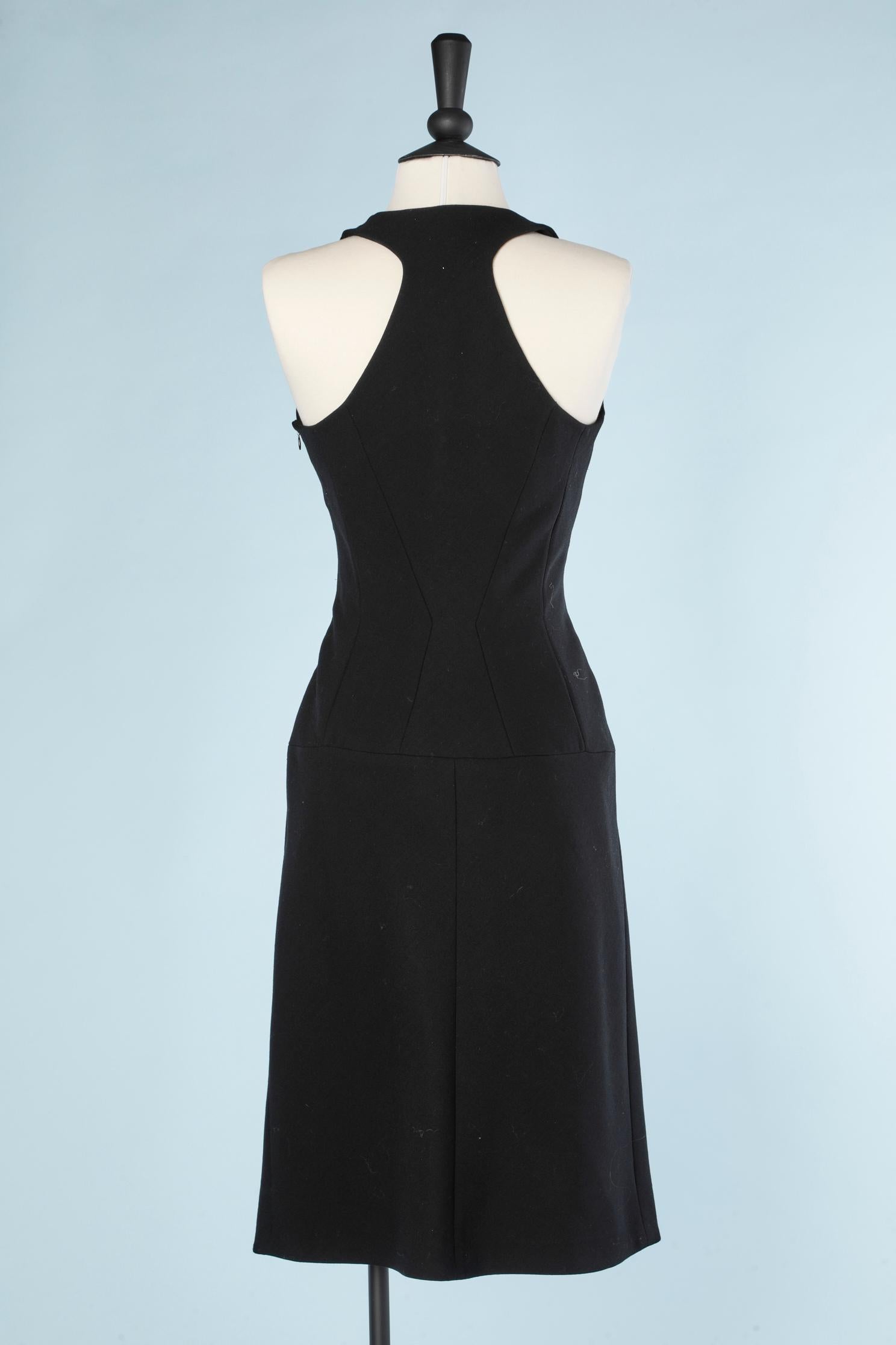 Women's Black wool  sleeveless dress AlaÏa