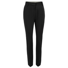 Pantaloni slim in lana nera taglia S