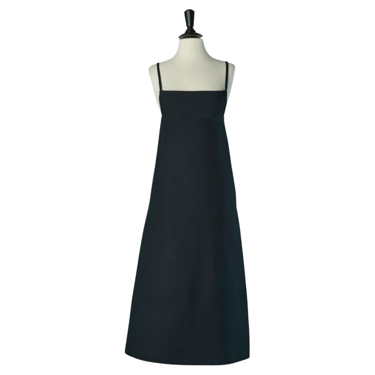 Robe du soir en laine noire CHRISTIAN DIOR en vente