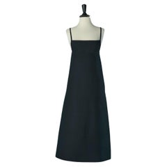 Black wool slip evening dress CHRISTIAN DIOR