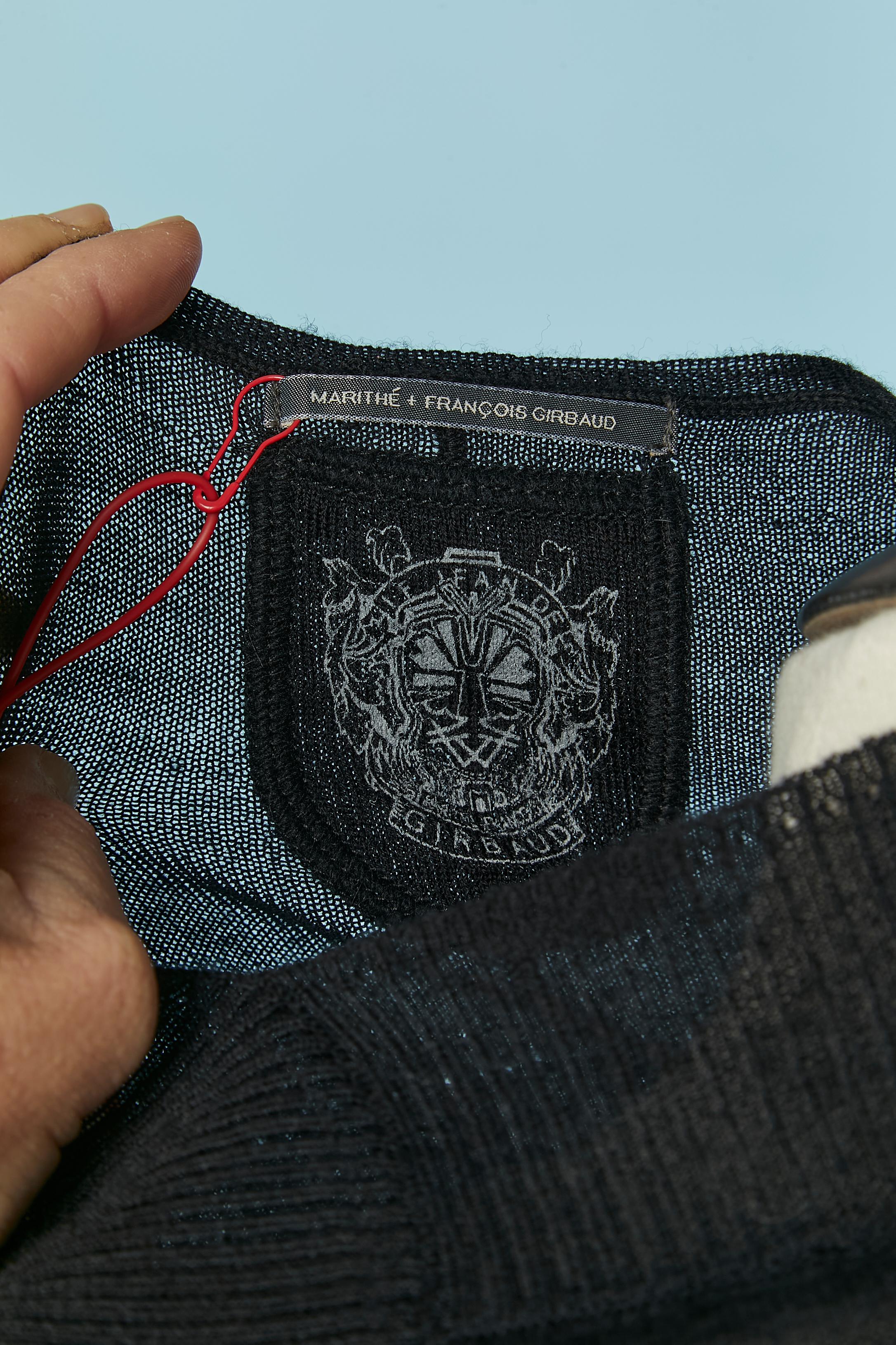 Pull en laine noire Marithé & François Girbaud New en vente 1