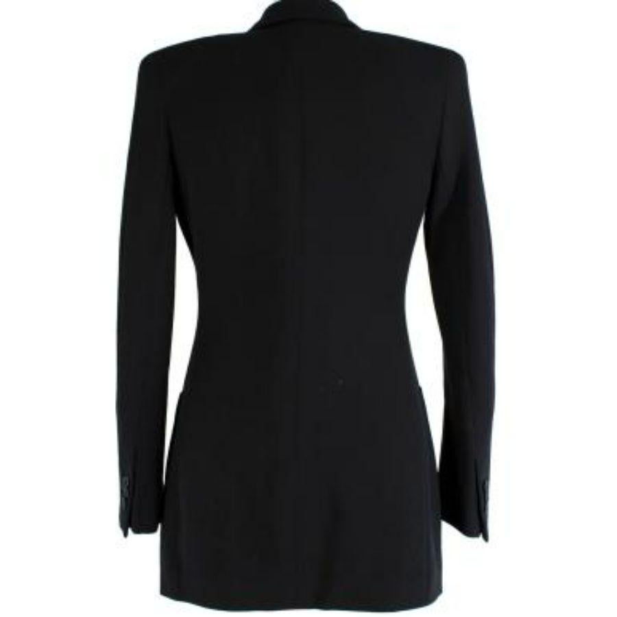 Black Wool Tailored Jacket For Sale 5