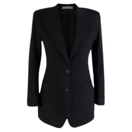 Black Wool Tailored Jacket For Sale