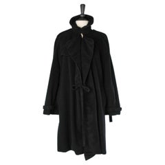 Black wool trench coat Jean-Paul Gaultier 