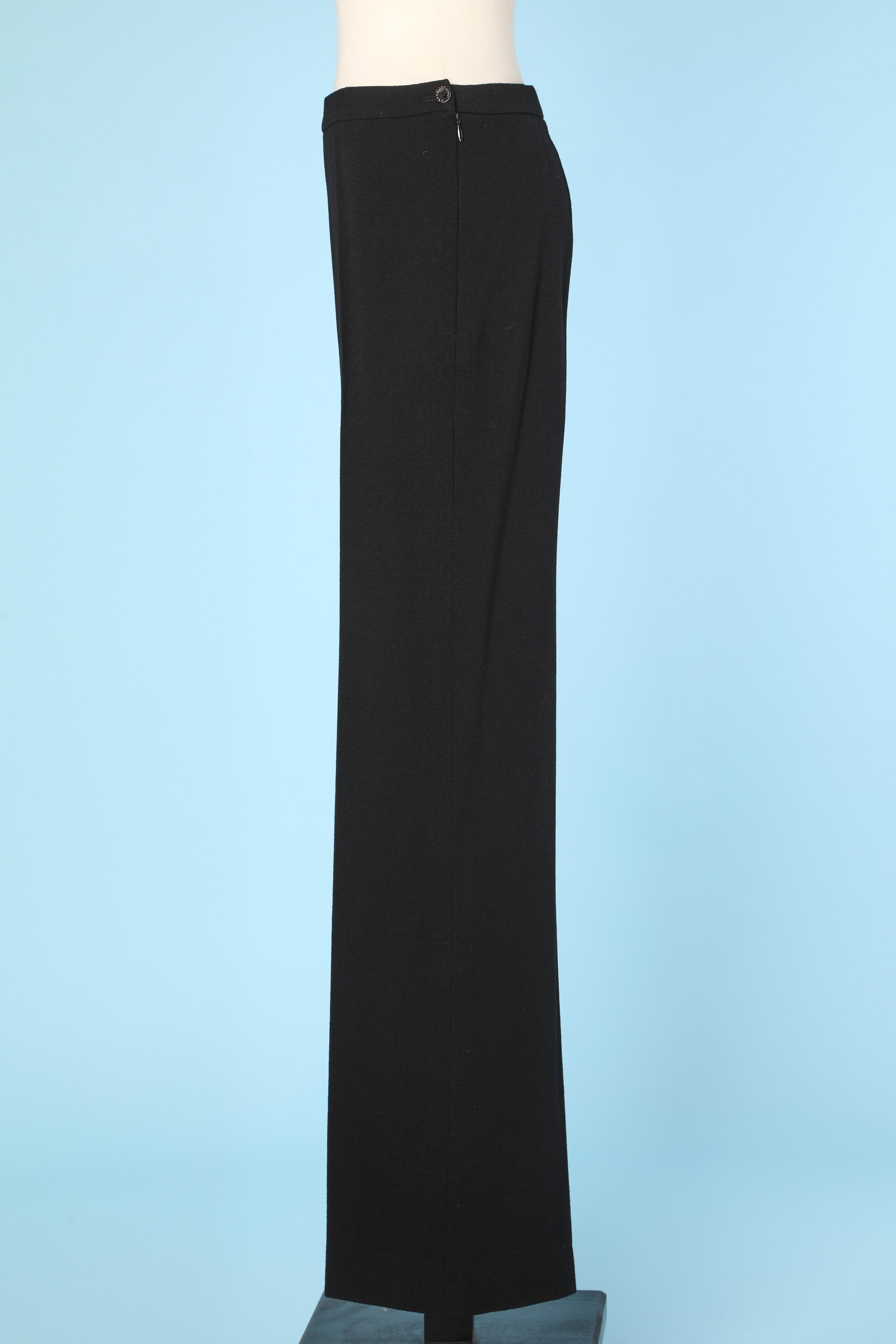 Women's Black wool trouser CHANEL For Sale