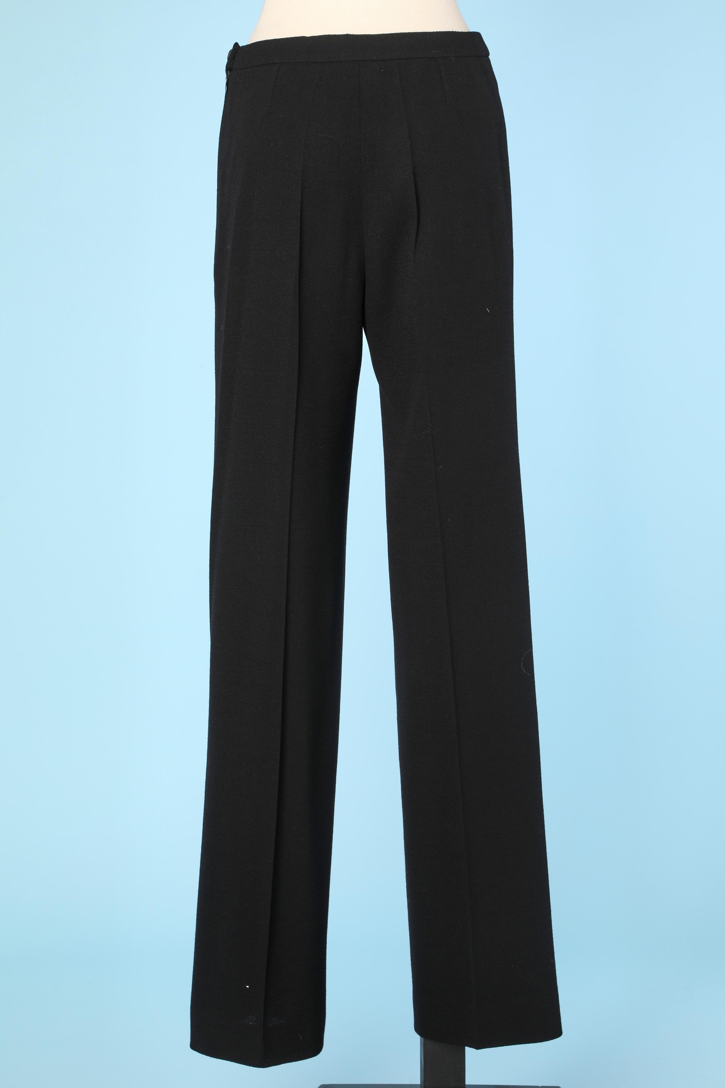 Black wool trouser CHANEL For Sale 1