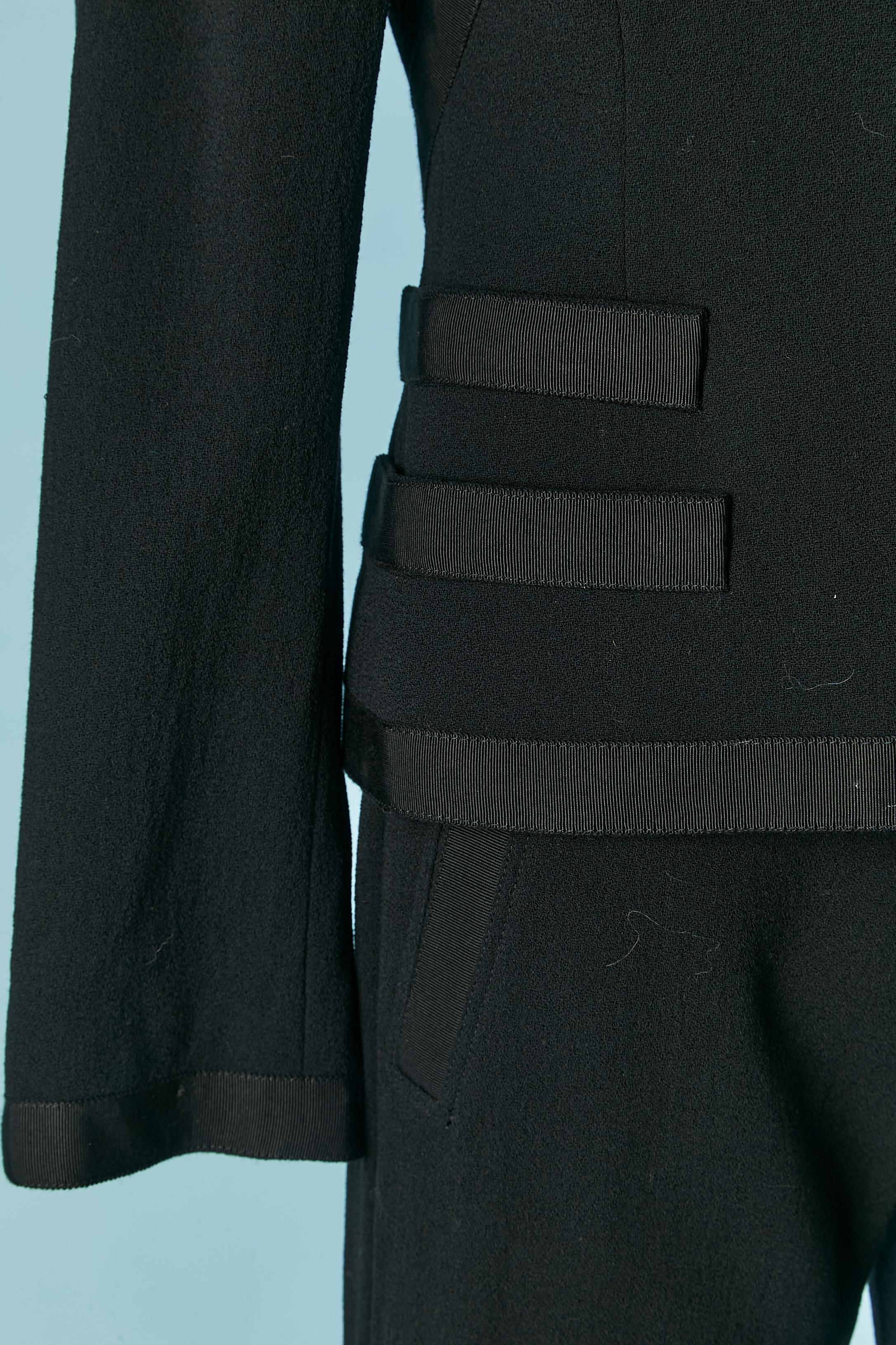 Combinaison-pantalon en laine noire VERSACE Excellent état - En vente à Saint-Ouen-Sur-Seine, FR