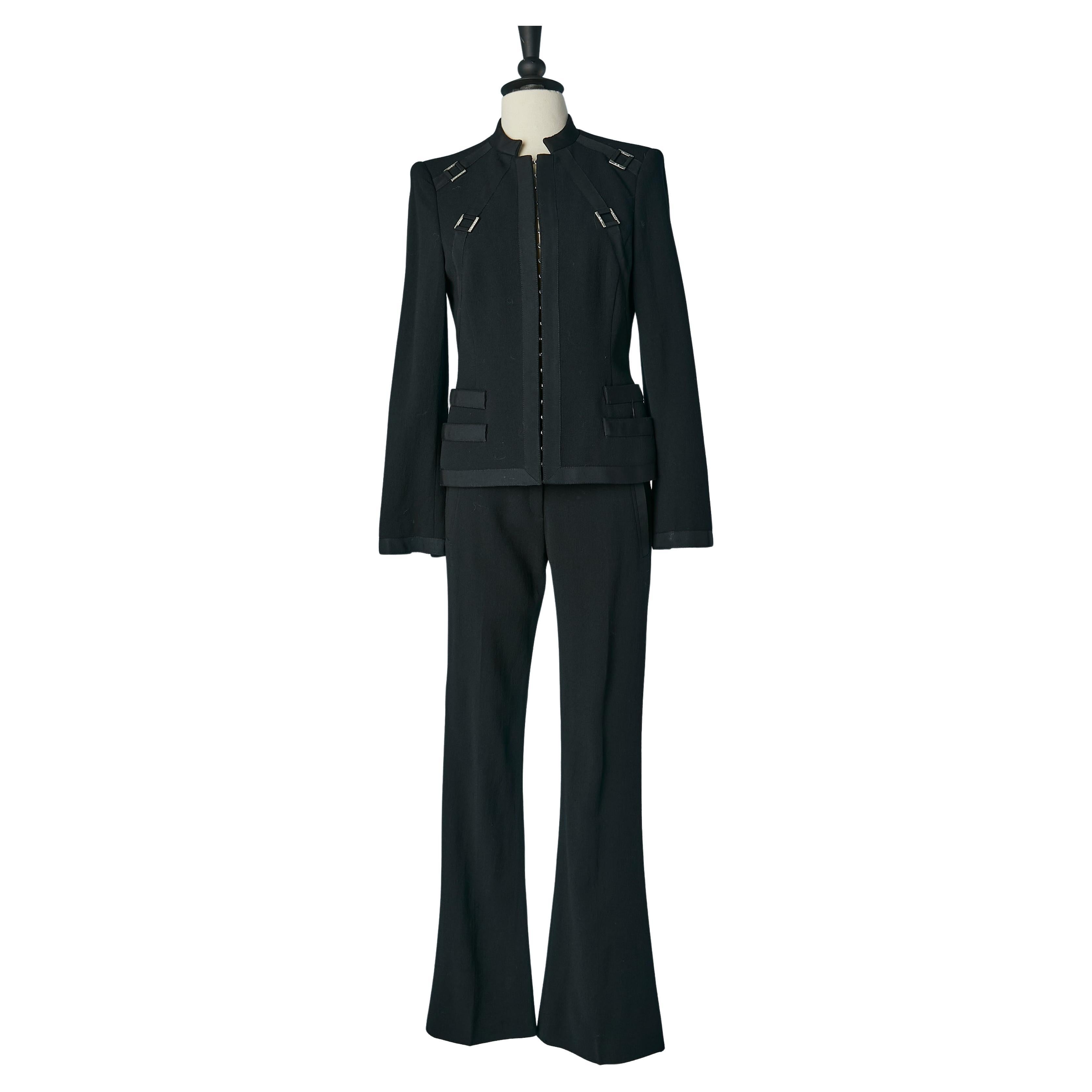 Pantalone-tuta in lana nera VERSACE