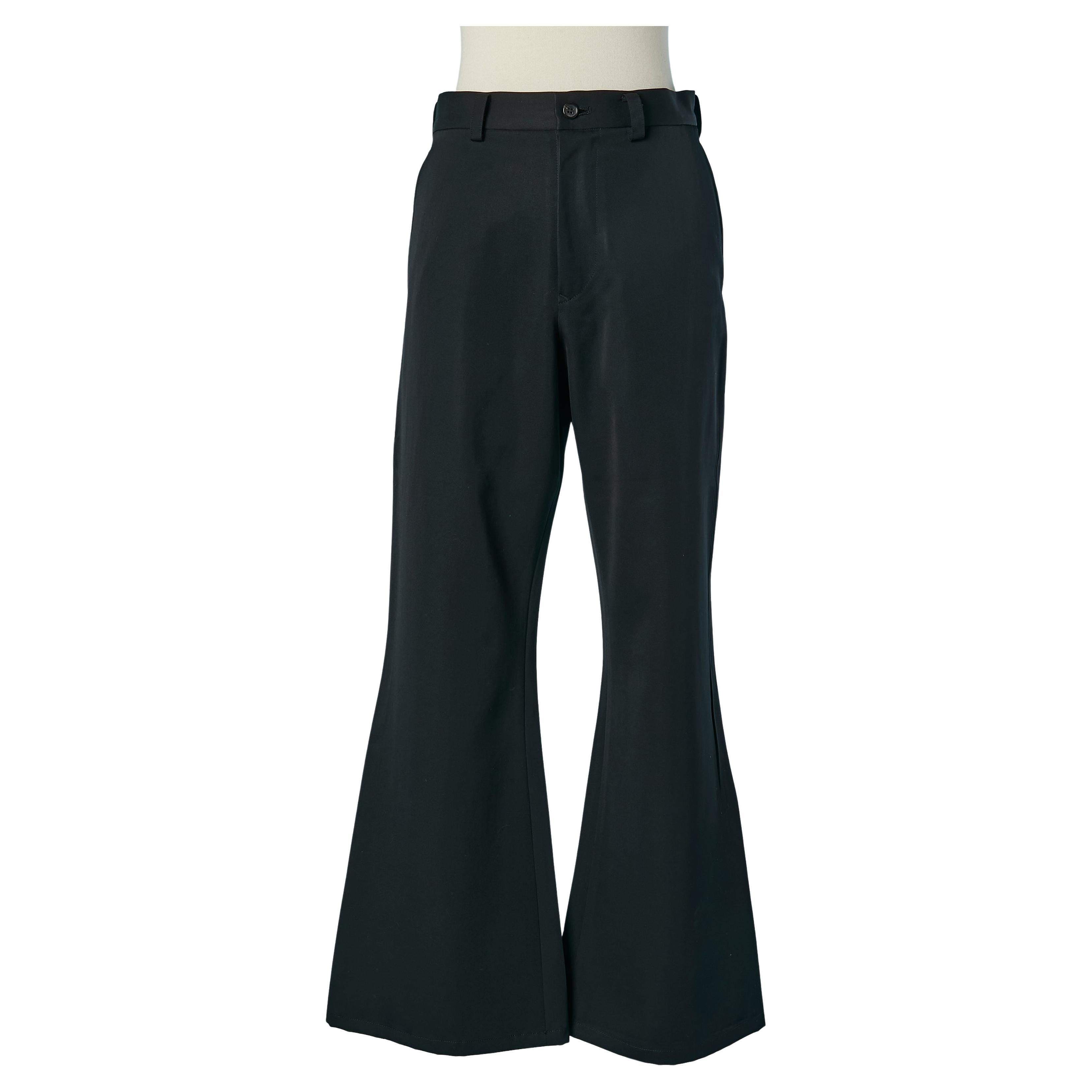 Pantaloni in lana nera Yohji Yamamoto in vendita