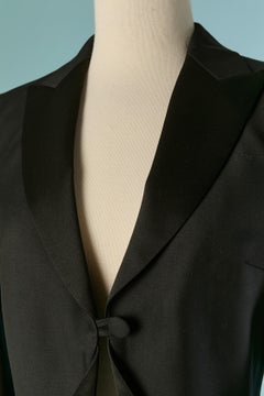 Black wool Tuxedo "trompe l'oeil " jacket JEAN-CHARLES de CASTELBAJAC