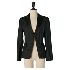 Black wool Tuxedo "trompe l'oeil " jacket JEAN-CHARLES de CASTELBAJAC