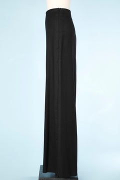 Black wool wide legs trousers Chanel