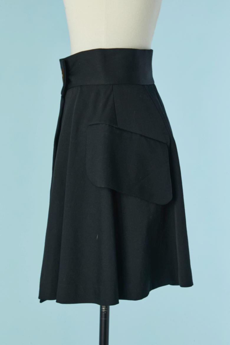 Black wool wrap skirt VIVIENNE WESTWOOD Red Label en Excelente estado para la venta en Saint-Ouen-Sur-Seine, FR