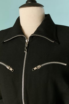 Black worsted wool jacket MUGLER